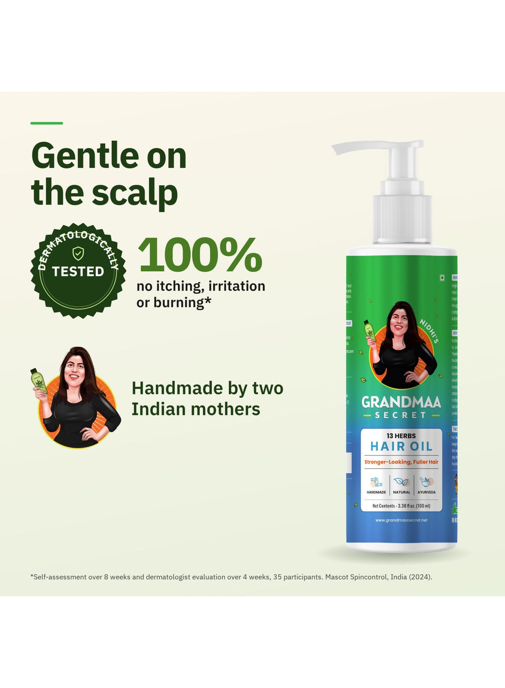 Gentle on the scalp, handmade